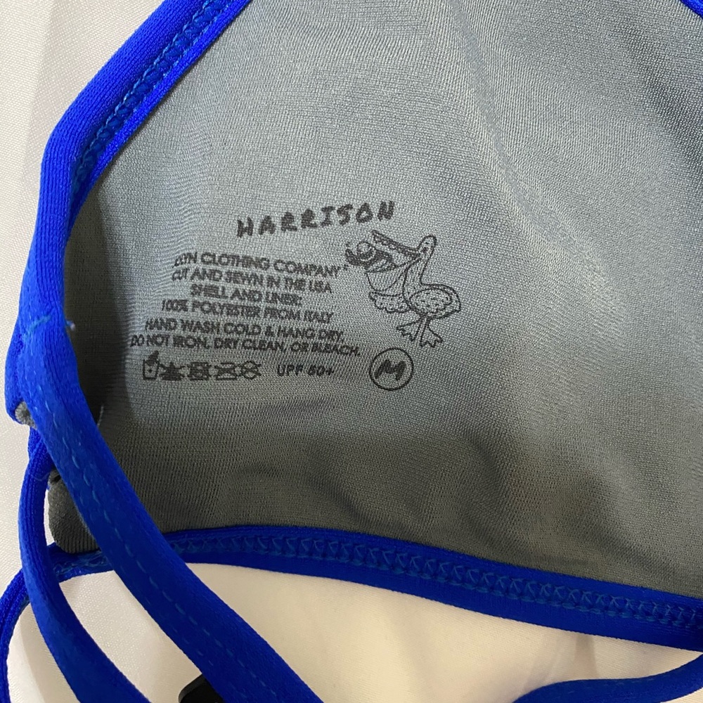 Jolyn Harrison bathing suit in blue
